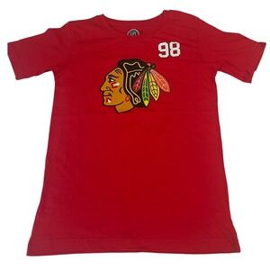 00623 Chicago Blackhawks Bedard 98 Youth T Shirt Red NHL Licensed Size L G 12/14